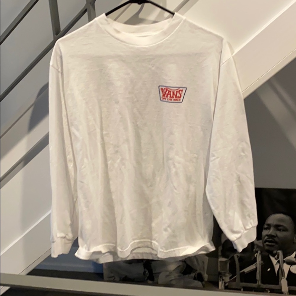 Long Sleeve White vans tee